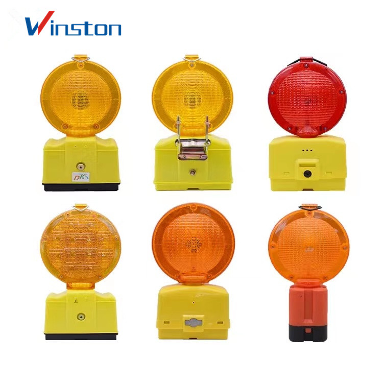 LED Solar Traffic Signal Sign Flash Roadblock Light flicker
