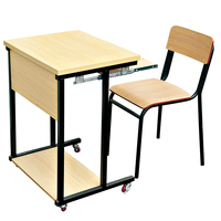 Bureau d'étude mobile pour enfant, table et chaise de classe pour étudiants