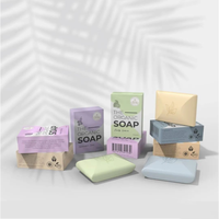 Vente en gros de boîtes en papier carton personnalisées de luxe boîtes à barres de savon faites à la main boîte d'emballage pour savon en papier kraft