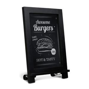 <span class=keywords><strong>Tableau</strong></span> noir en bois noir de 9,5 x 14 pouces avec pieds, style vintage, pour mariage, comptoir de cuisine, <span class=keywords><strong>tableau</strong></span> mémo - Product Image 2