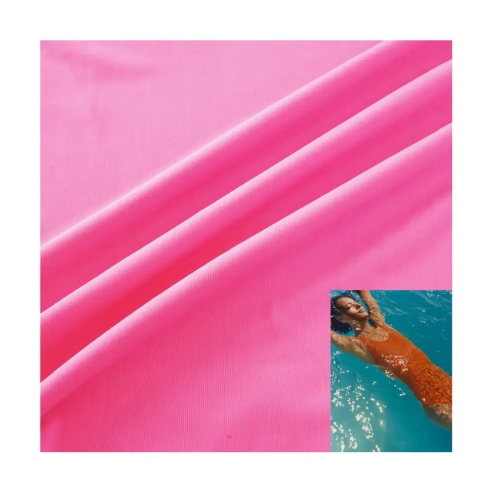 Özelleştirilmiş Polyester spandeks kumaşlar spor örme 200gsm düz TW için Legging mayo elastik Bikini triko yüksek streç giymek