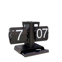 Horloge de bureau et de table triangulaire Art Déco européenne avec fonction de retournement automatique des pages, idéale pour la décoration de maisons de retraite