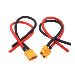 XT60 Gold Plated Plug 30A High Current Male Female Connector 12AWG RC Plant Protection <b>Drone</b> Lithium Battery Charging Harness - Product Image 3