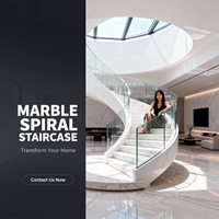 Escaliers en spirale de style moderne avec marches en bois massif, revêtement de sol de luxe pour hôtels, construction intérieure en acier