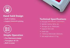 Analyseur de microscopie d'<span class=keywords><strong>urine</strong></span> de clinique vétérinaire Analyseur d'<span class=keywords><strong>urine</strong></span> portable vétérinaire de chimie sèche pour animaux de compagnie - Product Image 5