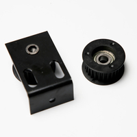 Courroie de transmission pour porte d'ascenseur, roue synchrone 26 dents noire, roue motrice de porte de cabine, rouleau, poulie, support, accessoires