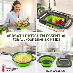 Set di Scolapasta Pieghevoli con Manici per Verdure, Frutta e <span class=keywords><strong>Pasta</strong></span> - Product Image 4