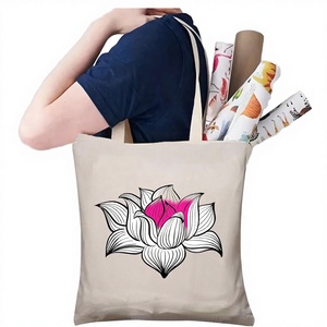 Bolsa de Mano de Lona con Estampado Floral para Mujer, Personalizada, Reutilizable, con Logotipo, para Viajes, Estilo TYD Rock - Product Image 1