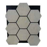 Panneaux muraux hexagonaux magiques, panneaux muraux insonorisants avec différentes couleurs, panneaux acoustiques en bois modernes