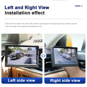Caméra de recul électronique pour voiture, <span class=keywords><strong>camping</strong></span>-<span class=keywords><strong>car</strong></span>, caravane, avec moniteur AHD pour vue latérale gauche/droite et angle mort arrière, et assistance au changement de voie - Product Image 5