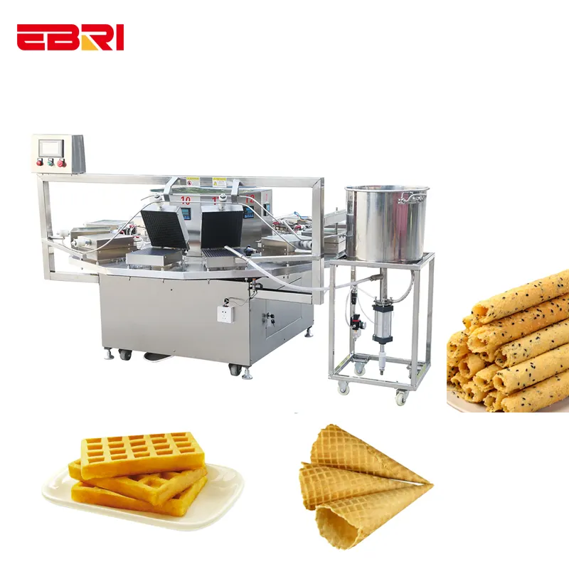 Hoge Kwaliteit Custom Wafelijzer Machine Automatische Wafel Ijs Kegel Ei Roll Making Machine