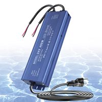 Convertisseur LED 24V 400W étanche IP67, transformateur LED ultra-plat 110V AC vers 24V DC 16.7A 400 Watts silencieux basse tension