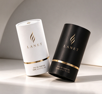 Boîte cylindrique pour parfum avec logo personnalisé 30ml/50ml/100ml, emballage cadeau de luxe écologique et recyclable, doublure en éponge, fermeture magnétique