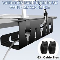 Gestion des câbles sous le bureau, organisateur de câbles, gestion des fils, support de câbles de bureau robuste pour bureau debout