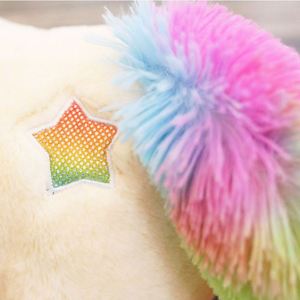 Fabricant de jouets sur mesure, vente en gros de jouets Peach Town, CudSoft, jouet en peluche licorne arc-en-ciel coloré, adorable poupée en peluche, 31-50 cm, pour enfants - Product Image 6