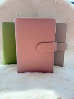 Organiseur de bureau A6 et porte-documents avec couverture en cuir PU, reliure à anneaux, style relié à anneaux