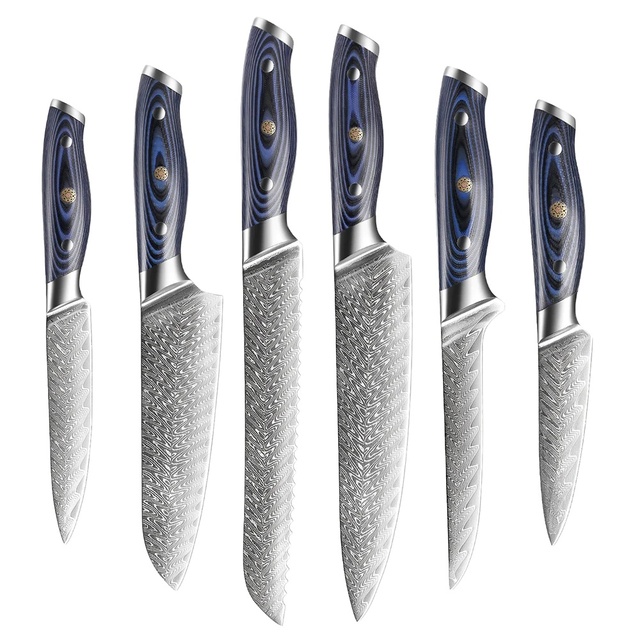High Quality 8"inch Damascus Chef Knife  67 Layers Japanese Damascus Steel Kitchen Knife Santoku Cleaver Meat Slicing Damascus
