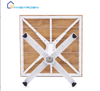 Ensemble table et chaises pliantes en plastique imitation bois pour extérieur, haute qualité, cadre en aluminium léger, résistant aux UV, mobile, idéal pour les pique-niques