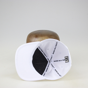 High Quality 5 Panel Custom Letter Embroidery <strong>Flat</strong> Brim Corduroy Cartoon Pattern Outdoor Snapback <strong>Cap</strong> <strong>White</strong> - Product Image 5