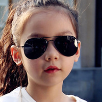 MK24052702 Nouvelles Lunettes de Soleil Enfants Aviateur Rétro en Métal Tendance, Lunettes de Soleil de Luxe pour Bébés Garçons et Filles, Style Pilote