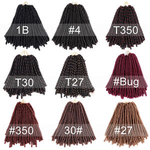 Extensiones <span class=keywords><strong>de</strong></span> Cabello Sintético Suave Tipo Faux Locs para Crochet, <span class=keywords><strong>Trenzas</strong></span> <span class=keywords><strong>Africanas</strong></span> Gruesas para <span class=keywords><strong>Niñas</strong></span> - Product Image 5