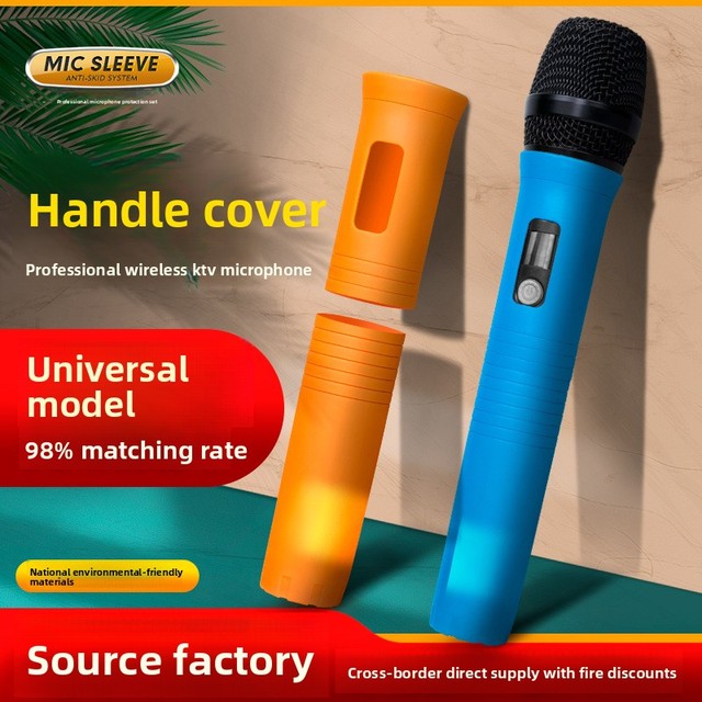 GTSVSOMA Professional Plastic Microphone Cover & Handle Sleeve Drop-Proof Protective Case for Wireless KTV Booth Use