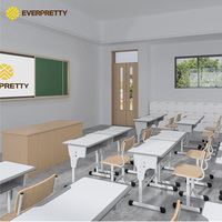 Meubles d'école primaire et secondaire, bureau et chaise ergonomiques réglables pour élèves avec tiroir de rangement