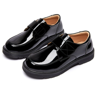 Nouveau Offre Spéciale USA noir école chaussures enfants pleine taille 26-43 sans lacet formel enfants Occasion chaussures mat Pu cuir bas prix robe