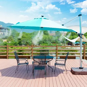Patent tasarımı 3.5m deluxe roma sis şemsiye soğutma misting şemsiye
