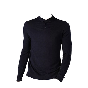 Vente chaude hommes automne tricoté Polyester décontracté pour chemise à manches longues col en v bouton couleur unie séchage rapide personnalisable - Product Image 4