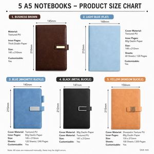 Custom <b>A5</b> Magnetic Buckle Soft Leather Journal Diary Notebook Printed Brand Logo Diary <b>Notepad</b> Note Book PU Leather Notebook - Product Image 3