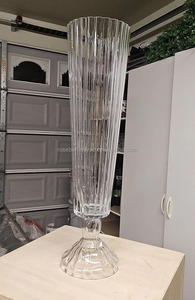 Florero <span class=keywords><strong>Alto</strong></span> de Vidrio <span class=keywords><strong>Transparente</strong></span> de Lujo y Alta Calidad de 30 Pulgadas (76 cm) para Centros de Mesa de Boda, Decoración de Eventos, Entrega Rápida - Product Image 4