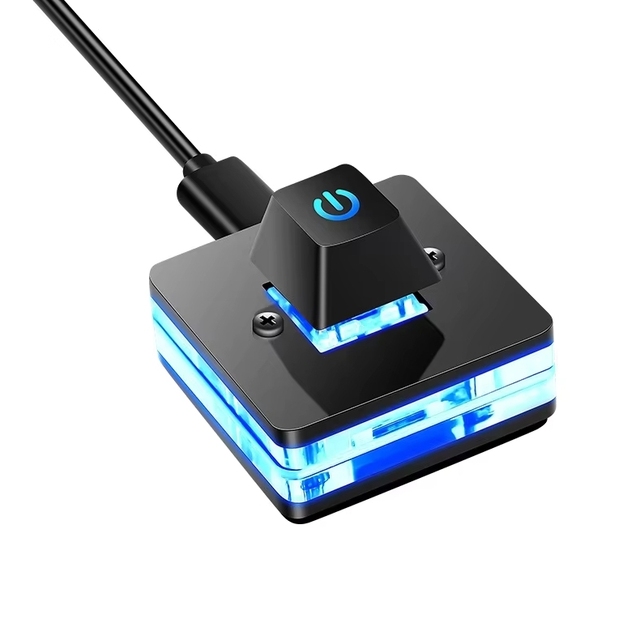 ZYSY 1.8M Desktop Computer Power Switch with LED Lights PC Motherboard External Start On/Off Button Extension Cable