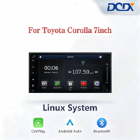 Radio para Auto con Pantalla Táctil de 7 Pulgadas y Sistema Linux para Toyota Corolla, con Unidad Principal Multimedia Inalámbrica Android Auto y CarPlay, DSP, BT
