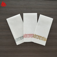 Serviettes en lin comme des serviettes en papier jetables Serviettes personnalisées avec logo Serviettes en papier Airlaid absorbantes douces pour hôtel