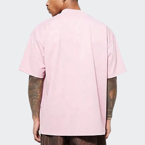 T-shirt ample et épais de créateur, style streetwear, coupe carrée, décontracté, 100 % coton, col rond, t-shirts oversize vierges pour hommes - Product Image 2