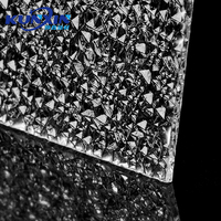 Plaque décorative en acrylique effet glace craquelée brillante, séparateur de pièce transparent, feuille texturée, feuille d'acrylique diamant