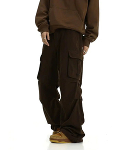 <span class=keywords><strong>Pantaloni</strong></span> Cargo Super larghi da <span class=keywords><strong>uomo</strong></span> personalizzabili a vita alta e doppio strato foderato in pile con coulisse Multi-tasche negozio dell'usato - Product Image 6