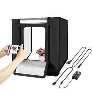 Boîte à lumière LED PULUZ 60x60x60cm, studio <span class=keywords><strong>photo</strong></span> LED, tente de prise de vue pour la photographie - Product Image 1