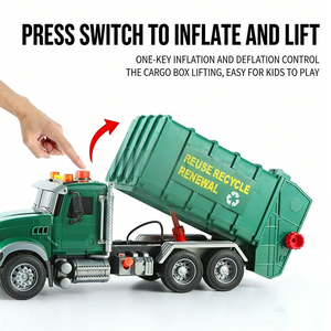 Piccolo <span class=keywords><strong>Camion</strong></span> della Spazzatura a Frizione per Riciclaggio, Giocattolo per Bambini con Effetti Luminosi e Sonori - Product Image 3