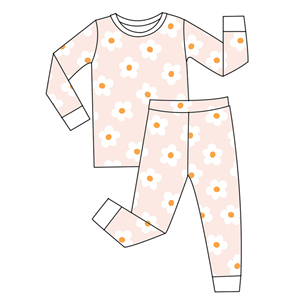 Pijamas para Bebês e Crianças RTS Conjunto de 2 Peças 0-8T Padrão Casual em Bambu Confortável para Meninos e Meninas - Product Image 2