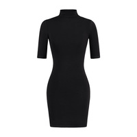Robe moulante Pure Wind à col montant, nouvelle collection printemps 2026, en cachemire, silhouette crayon, taille empire, sans manches, extensible, couleur unie, très tendance
