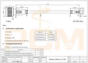 Câble coaxial d'antenne RF RP-SMA mâle vers N-Type mâle RG58 50 Ohm pour Wi-Fi LTE 4G <span class=keywords><strong>5G</strong></span> IoT GPS RFID <span class=keywords><strong>Routeur</strong></span> Sans Fil - Product Image 6