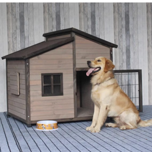उच्च गुणवत्ता के बाहर Weatherproof लकड़ी लक्जरी बड़े कुत्तों के लिए आउटडोर kennel कुत्ता घर - Product Image 2