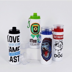 Support de gourde en alliage d'aluminium avec mousqueton, bouteille vierge pour sublimation, pour le sport, le cyclisme, l'<span class=keywords><strong>escalade</strong></span>, la VTT, à boire directement - Product Image 5