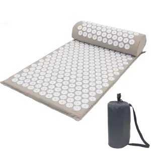 2022 Hot Sales Chinese Manufacturer Custom Logo Spike Massage Back Relax Yoga Acupressure Mat And Pillow Set