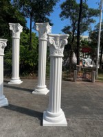 Colonne romaine corinthienne en mousse blanche pour décoration de mariage, pilier de scène pour banquets de mariage et décors de fond - Collection Printemps
