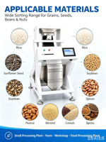 Machine de tri optique automatique des couleurs CCD pour le riz, les céréales, les haricots et le café
