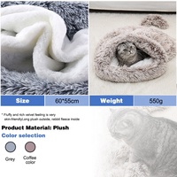 Hanyang 2023 – lit d'hiver en peluche pour chat, maison ronde pour chat, panier chaud pour chat, sac de couchage pour animal de compagnie, niche pour petit chien