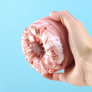 Maßgefertigte Badezimmer-Accessoires Wiederverwendbare Silikon-Bürsten mit Nachfüllsystem für Körperreinigung - Product Image 5